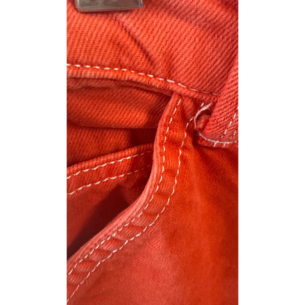 BDG Urban Outfitters Red High Waisted Carpenter Pants Size 25 Utility Denim - Picture 8 of 9